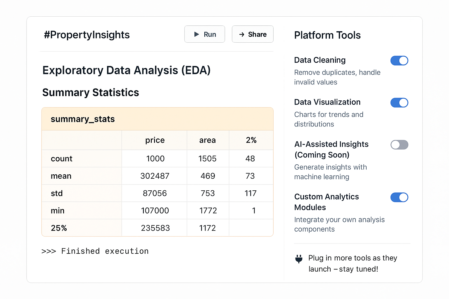 Expandable Data Platform Tools